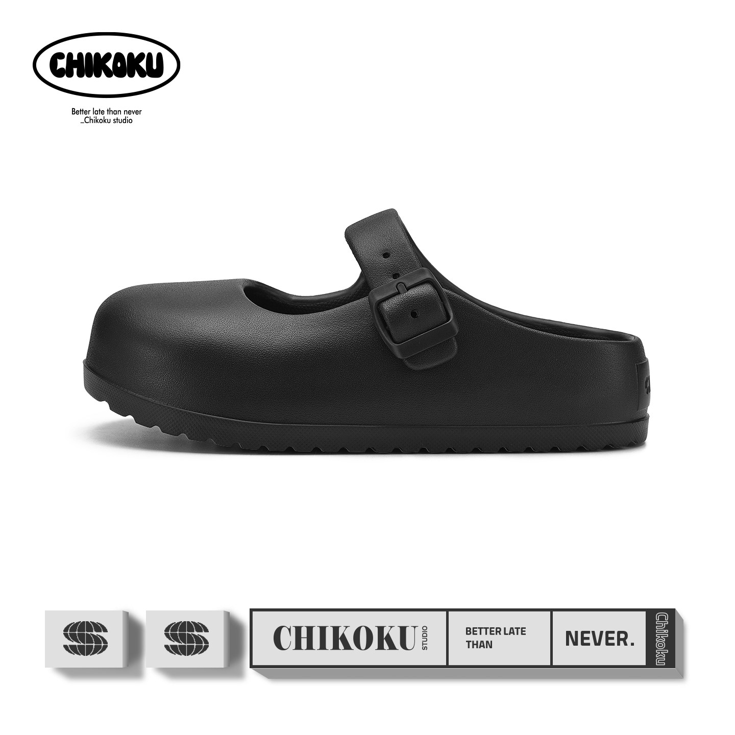 chikoku时尚厚底玛丽珍女鞋新款eva透气防滑抑菌凉鞋外穿包头拖鞋图片