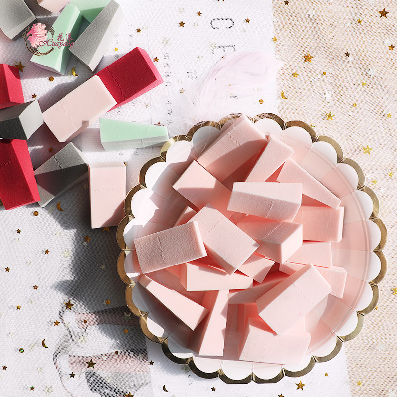 花漾24切果冻小粉扑美妆蛋化妆海绵一次性三角少女心干湿两用