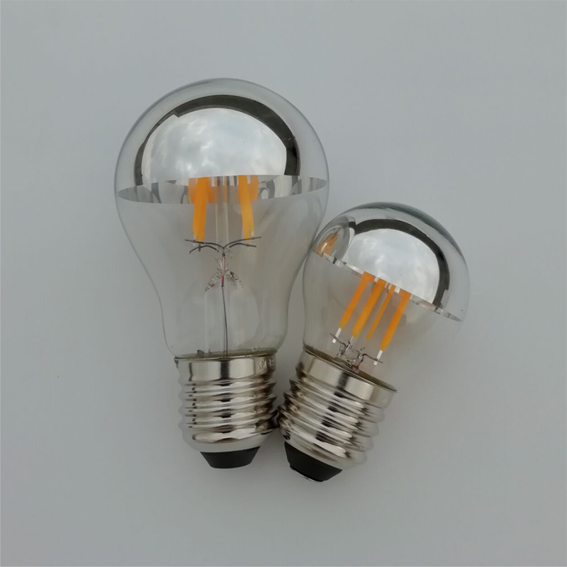 A19半电镀银无影灯泡2700k