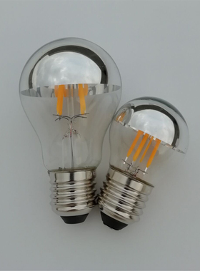 led爱迪生节能A19半电镀银无影灯泡2700k暖光e27反射无影光源G60