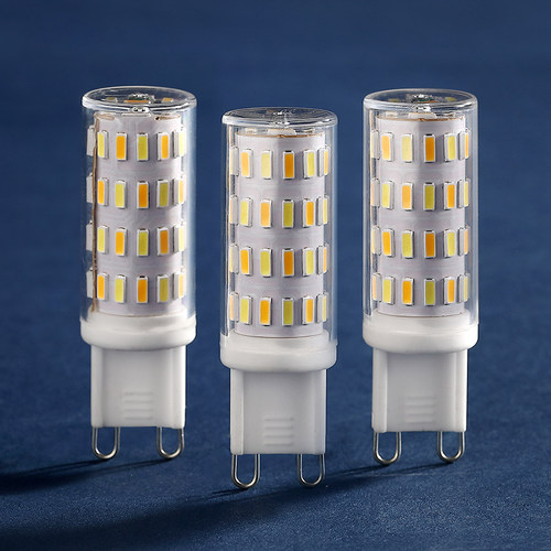 led灯泡 三色变光4000K中性光正白光暖黄光G9插脚灯珠辅光7瓦光源