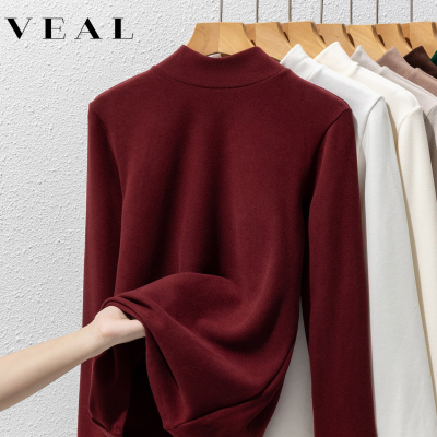 德绒打底衫女秋冬季新款纯色内搭