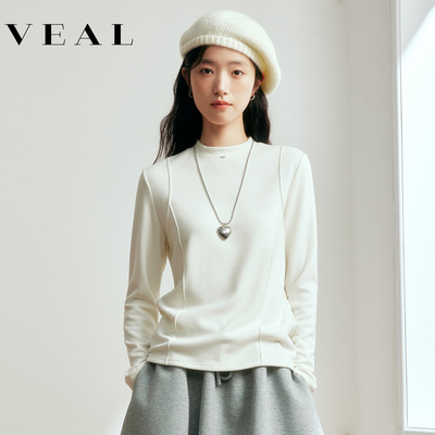 桑蚕丝羊毛双面德绒打底衫女秋冬