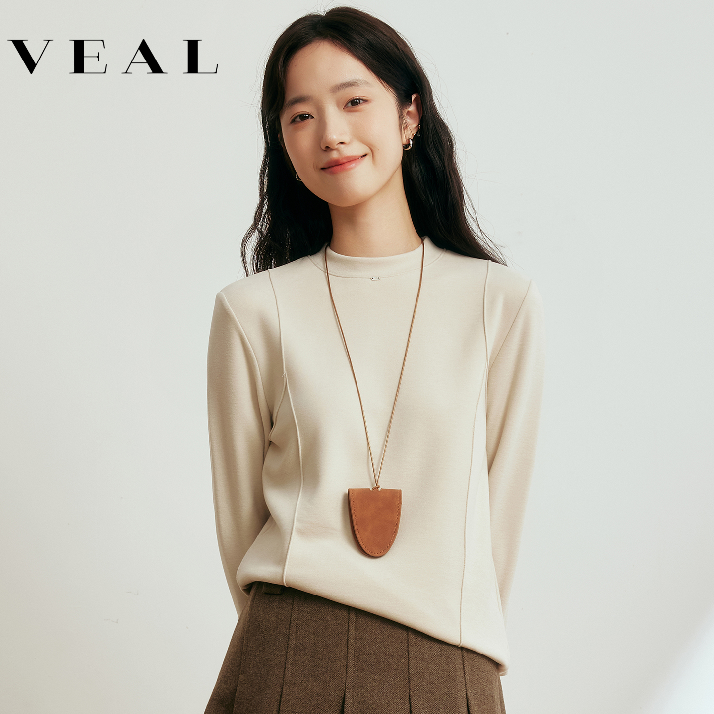 双面发热磨毛德绒打底衫女秋冬