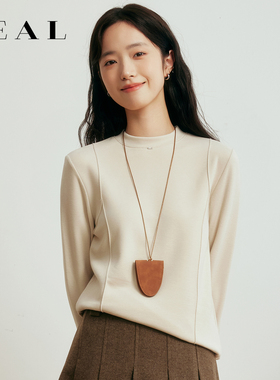 双面发热磨毛德绒打底衫女秋冬内搭天丝莱赛尔桑蚕丝羊毛保暖上衣