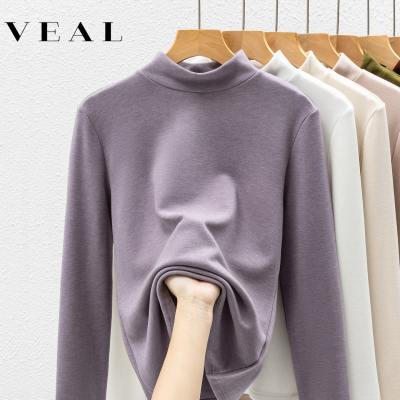 桑蚕丝羊毛德绒打底衫女内搭上衣