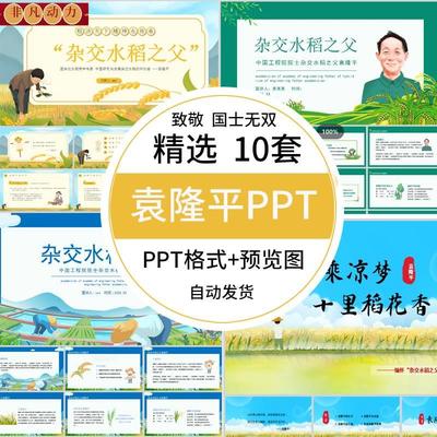 初中小学生缅怀杂交水稻之父袁隆平爷爷ppt课件成品素材主题班会