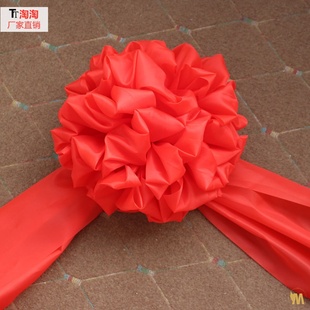 搬家红布 乔迁挂门上彩红布料光荣花表彰大红花绸子缎喜庆嫁妆车