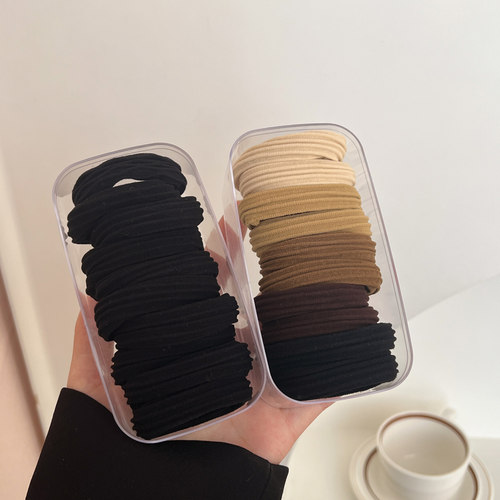 黑灰色头绳高弹力耐用扎马尾发绳