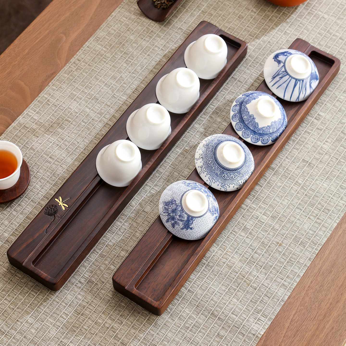 实木杯架子杯托高端茶具晾杯架沥水架茶台功夫茶道配件收纳置物架