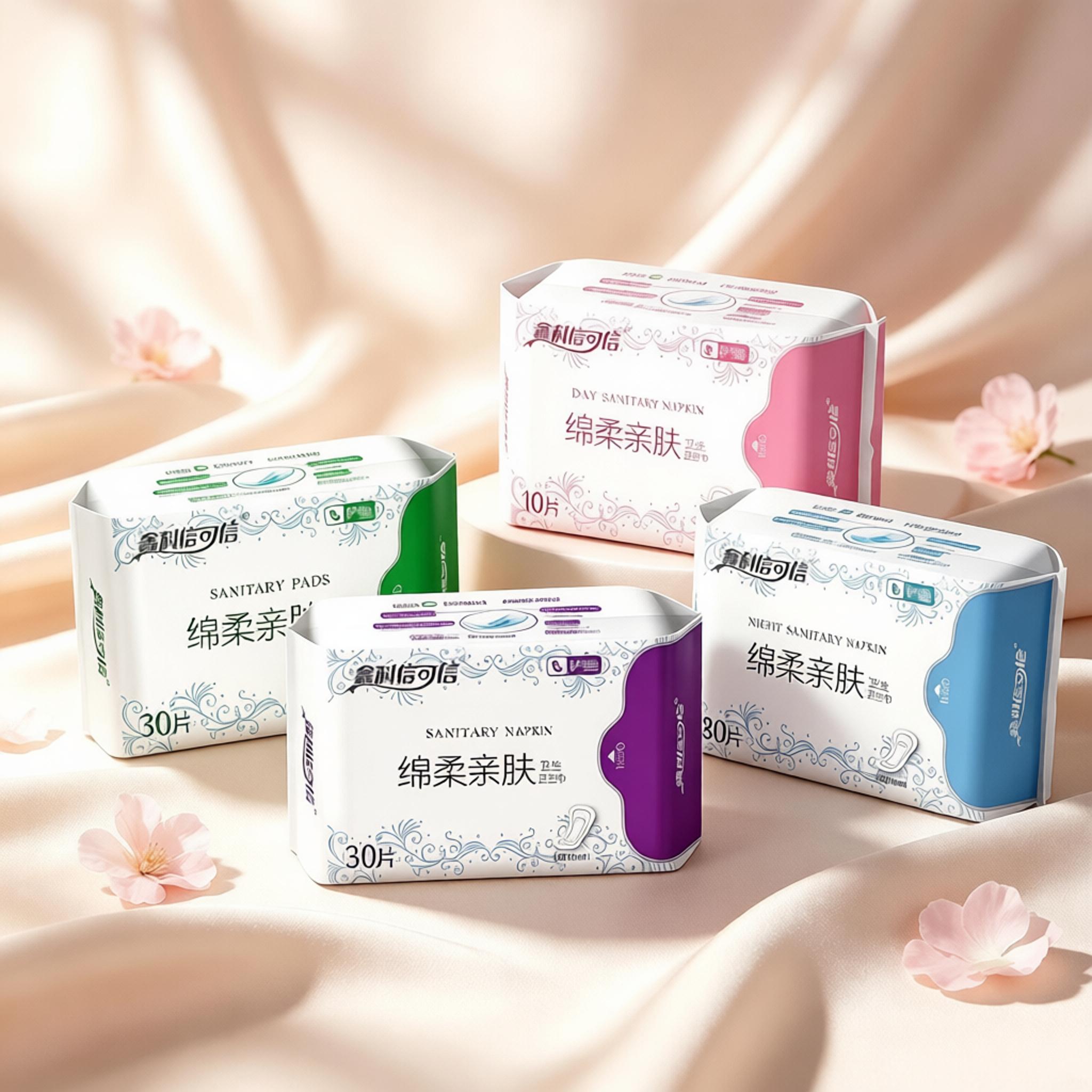 鑫科信可信绵柔亲肤卫生巾日用夜用护垫加长姨妈巾组合装