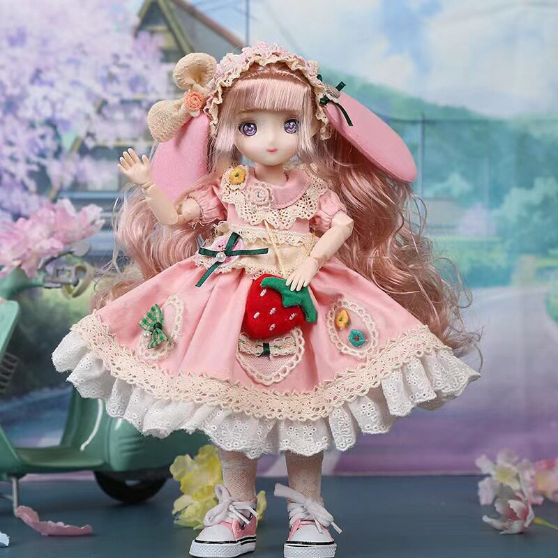可爱洛丽塔小女孩仿真娃娃过家家可爱的芭巴比实体娃娃小萝莉公仔