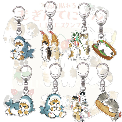 鲨鱼猫咪亚克力扭蛋挂件