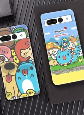 适用谷歌Pixel7Pro手机壳日系Googlepixel6A保护套猫猫虫咖波5XL卡通4A防摔男女款3xl可爱软套趣味网红