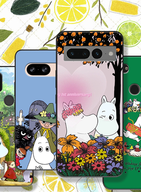 姆明一族周边亚美手机壳适用于Googlepixel8A保护套防摔谷歌pixel7pro全包简约5A/4XL外壳硅胶6代