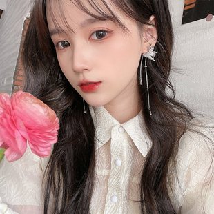 潮轻奢高级感银针蝴蝶耳饰设计感小众女 独特流苏耳环2025年新款