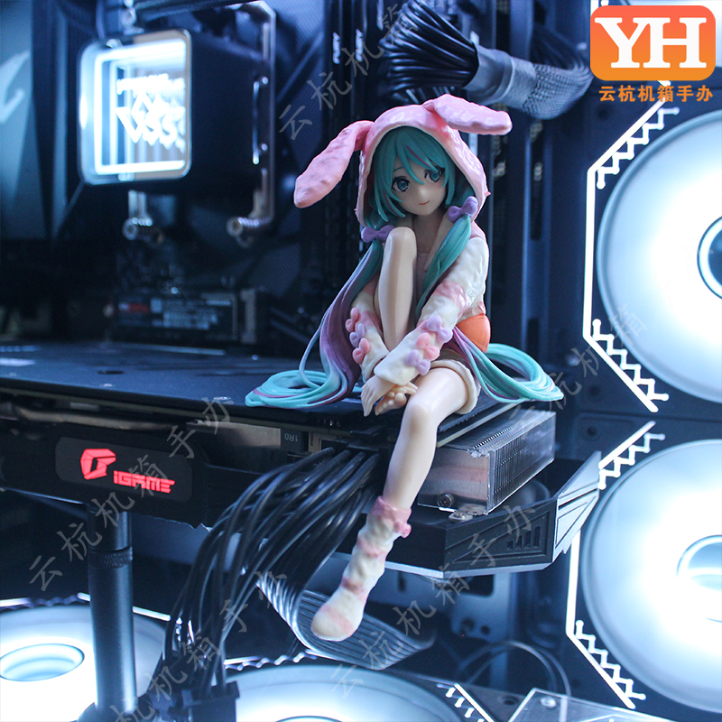 动漫兔耳朵帽子初音未来机箱手办
