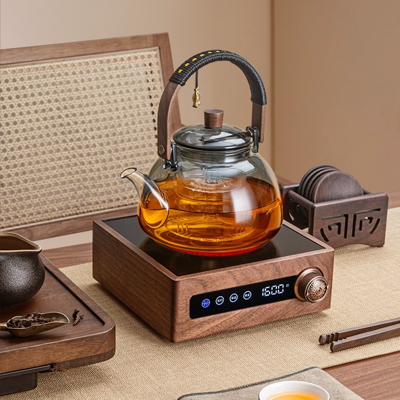 胡桃木电陶炉煮茶壶家用24新款小茶器型玻璃烧水泡茶大功率围炉煮,厨房电器,电磁炉/陶炉,淘宝优惠券,粉丝福利购,淘宝优惠卷
