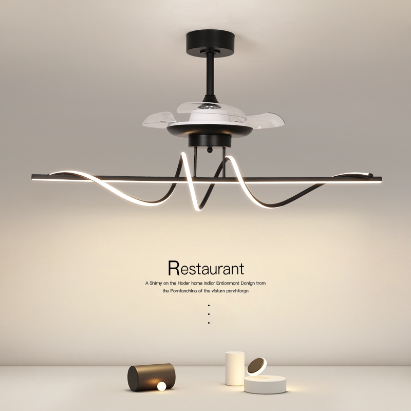 合悦餐厅吊扇灯2025新款风扇灯长