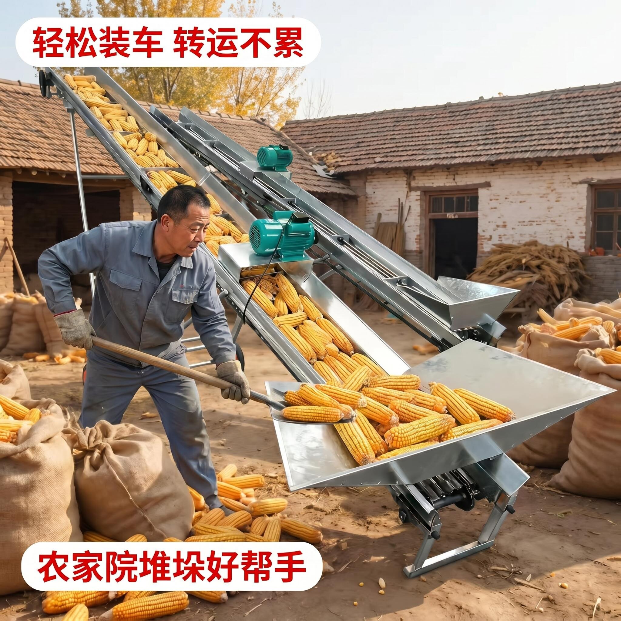 玉米棒输送机农用苞米上棒机