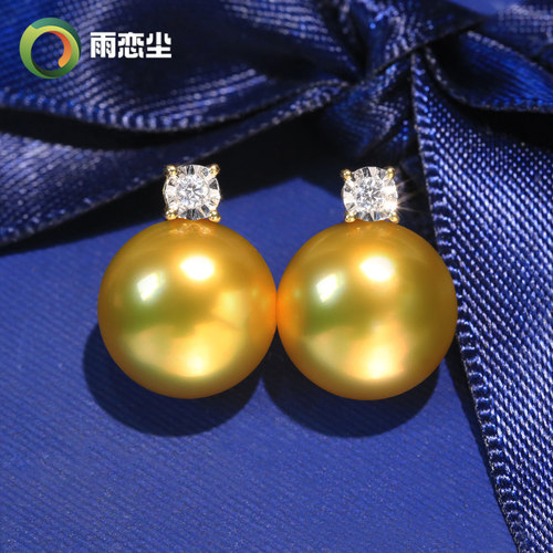 吉尔德赤金珠王妃款耳钉