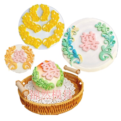 新款复古压花馒头模具孔雀凤模具