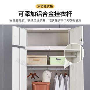 阳台储物柜大容量飘窗置物带顶柜套装衣柜防潮防晒多层铁皮收纳柜