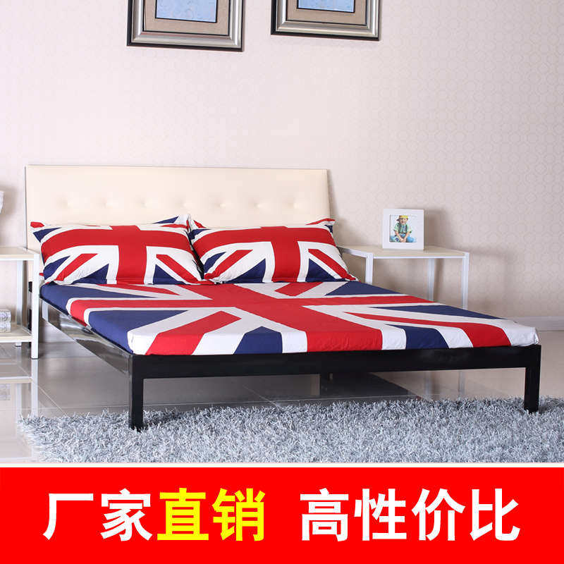 欧式铁艺床双人床单人床1.51.8米公主铁架床床儿童现代米铁床简约