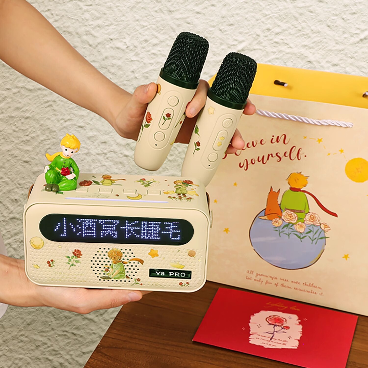 小王子歌词无线蓝牙音箱高音质小筒音响一体麦克风卡拉OK型k歌话