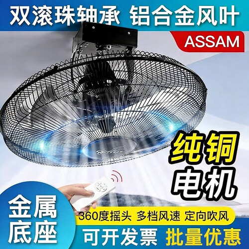 ASSAM吸顶电风扇吊顶商用摇头学