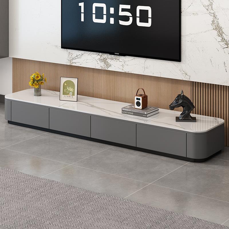 岩板电视柜客厅家用现代简约轻奢高级感小户型落地茶几电视柜组合