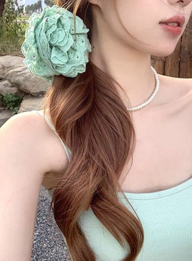 【蜜桃茶】虞书欣同款手工大号花朵花朵立体发夹ins风小众公主风
