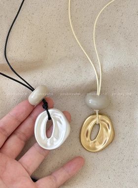 2025新款不规则吊坠长款项链