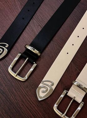 2025新款小众设计高级感皮带男女简约时尚韩版百搭金属装饰腰带