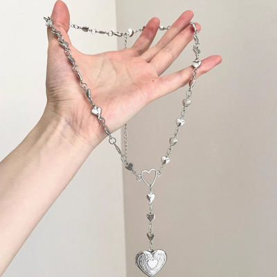 Vintage古着心盒的秘密爱心项链
