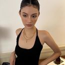 链条 欧美橄榄绿十字架项链复古轻奢欧美蛇链高级项链百搭锁骨个性