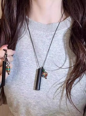 尼泊尔黑檀木吊坠项链