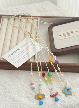 多彩心动夏日多巴胺彩色项链