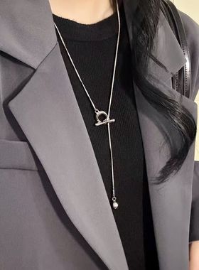 韩系小众OT扣长款毛衣链