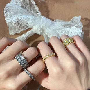 蛇纹锆石戒指女2025年爆款轻奢设计小众高级感精致百搭食指戒指环