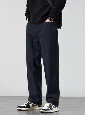 it Afternnaths潮牌！纯棉休闲裤男士宽松直筒加绒百搭长裤秋冬季