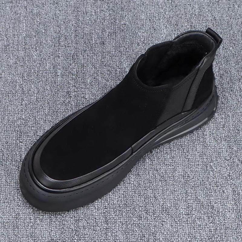 QWTG男士休闲皮鞋冬季新款保暖加绒高帮皮鞋百搭软底翻毛皮二棉鞋,流行男鞋,高帮鞋,淘宝优惠券,粉丝福利购,淘宝优惠卷