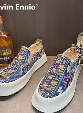 Visvim Ennio日本设计师联名款复古国潮民族风男鞋透气百搭懒人一