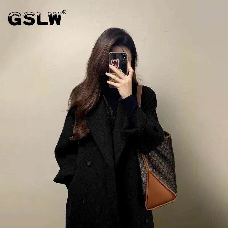 黑色双面羊绒大衣女2025新款冬季高级感小个子羽绒服内胆毛呢外套