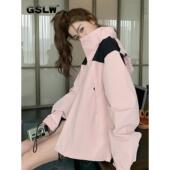 户外高级感防风夹克 三合一加绒秋冬款 撞色冲锋衣外套女款 2025新款