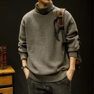 宽松保暖针织衫 潮牌it 重磅加厚高领毛衣男美式 BIAS秋冬季 neith