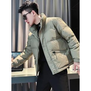 冬装 2025新款 上衣男士 羽绒服男休闲痞帅高端立领加厚短款 外套 冬季