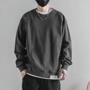 新款 假两件百搭韩版 潮牌it BIAS圆领卫衣男秋冬款 潮流 neith