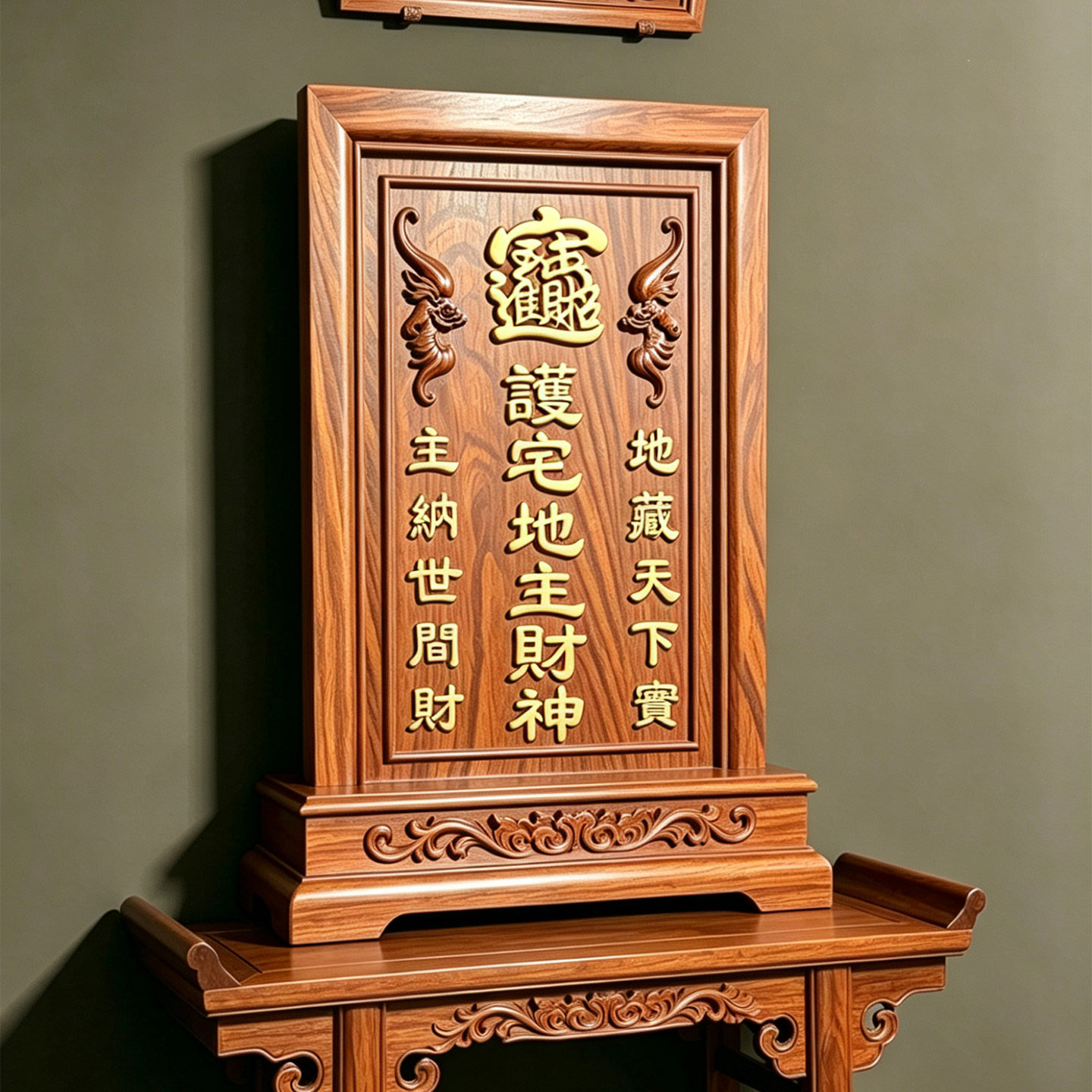 家用实木地主爷牌位神位宗祠祠堂祖先牌财神爷牌天地君亲神牌神位