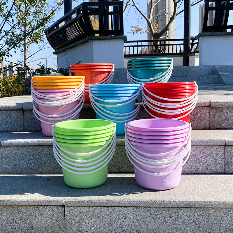 塑料小水桶彩色小桶儿童采摘玩沙